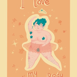I Love My Body Positivity A5 Glossy Print