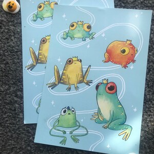 Żaba wydruk artystyczny A5