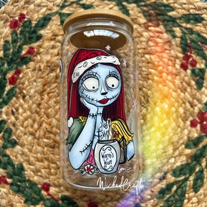 サリークリスマスハロウィンガラスタンブラー | ホラーガラス缶、ホラーカップ、タンブラー、コーヒーカップ、怖い映画カップ、ホラーファン向け、悪夢