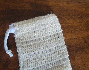 Sisal Soap Saver Pouch Set, Eco Friendly Exfoliating Soap Bag