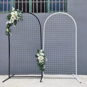 Grid Arch Backdrop for Wedding Party Wedding Metal Mesh Props Frame Birthday Party Events Decor Backdrop Arch