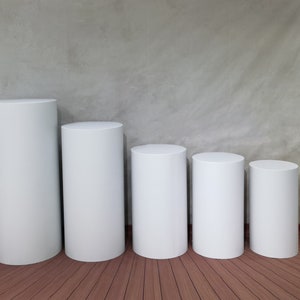 3/5 Pcs Set Cylindrical Cake Pedestal plinth Display Birthday Background Decoration Metal Pillars Dessert Table Party Backdrop Cake Stand