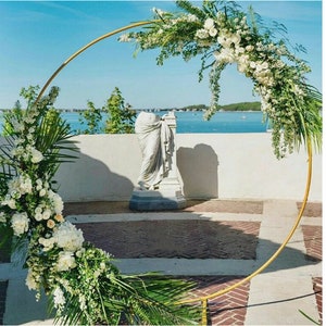 Arco nuziale rotondo, supporto rotondo dell'arco del palloncino in metallo per lo sfondo della festa della decorazione del matrimonio