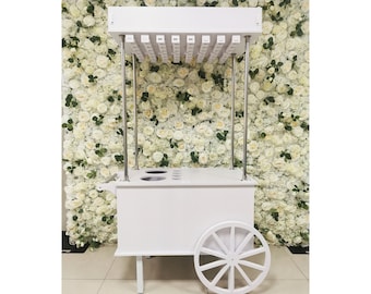 Carrito de champán de 48 copas, ideal para bodas, fiestas y compromisos. Mini bar con 2 cubiteras y 4 baldes. Se puede personalizar con LOGO. Modelo base.