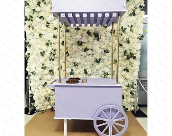 Purple Premium Champagne Party Cart, Colorful 100% Custom Design, Wedding Decor, Engagement Party Mini Trolley, Custom LOGO Cart