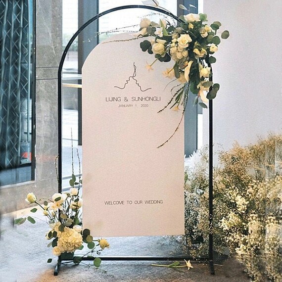Arch Decor for Wedding Party Metal Floral Archway Ceremony 