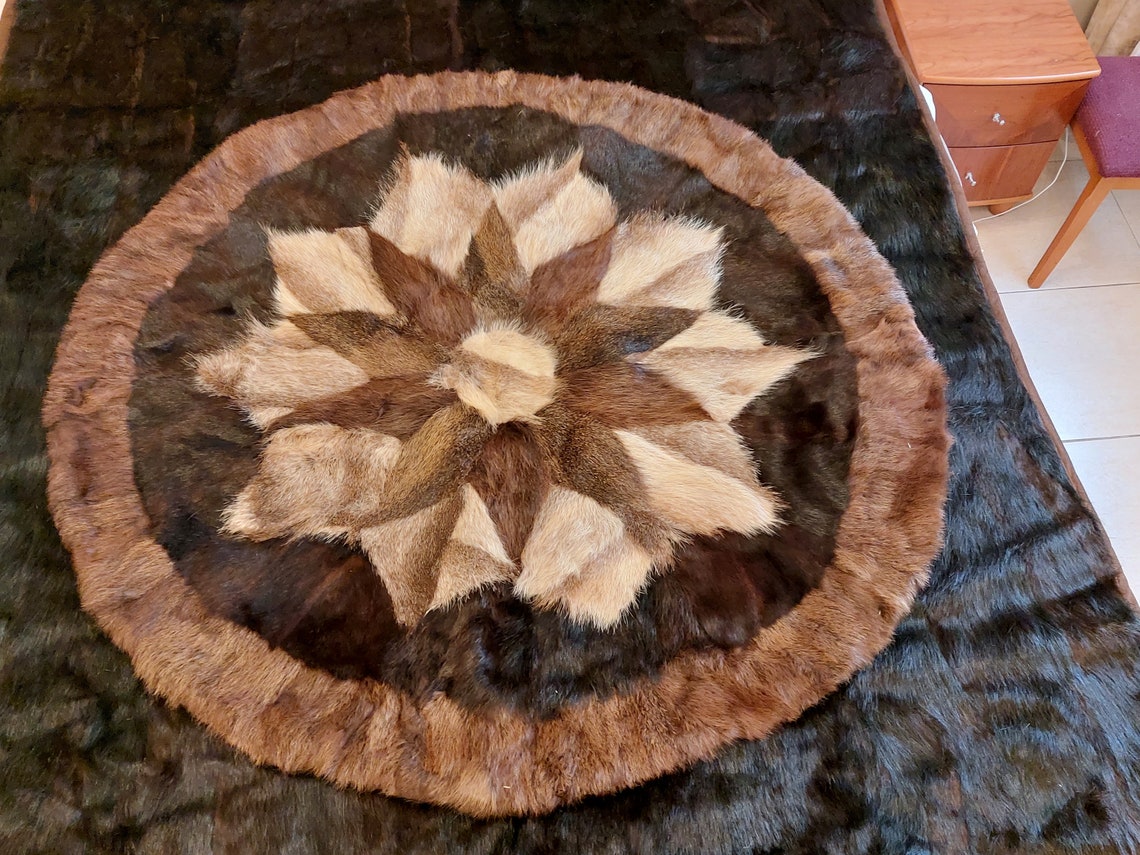 100 Deer Skin with Natural Soft Leather Lining Rug Carpet Etsy