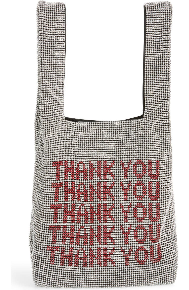 Thank you rhinestone bag sale
