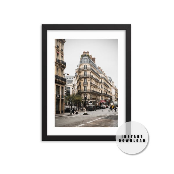 Paris Photography Print - Paris Building Print - Paris Digital Download - Instant Download Art