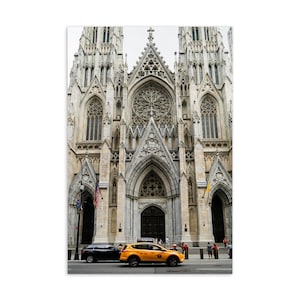 Carte postale emblématique de New York en souvenir de la cathédrale gothique Saint-Patrick, cadeau imprimé de l'architecture gothique pour les amoureux de New York