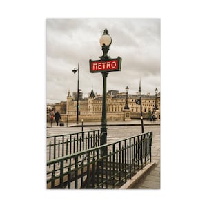 Paris Souvenir Post Card Paris Metro Printed Gift for Paris Lover