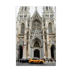 Kultige New York Souvenir Postkarte St. Patrick's Gothic Kathedrale Postkarte Gotische Architektur Gedrucktes Geschenk für NYC Liebhaber