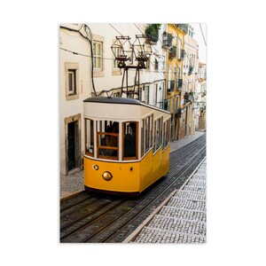 Lissabon Luftseilbahn Tram Portugal Souvenir Postkarte für Europäer und Portugalreisender