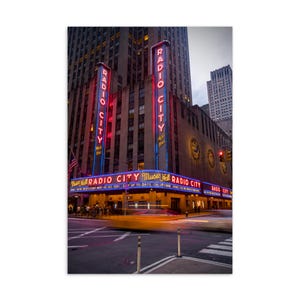 Postal de recuerdo del Radio City de Nueva York, regalo para los amantes de Nueva York