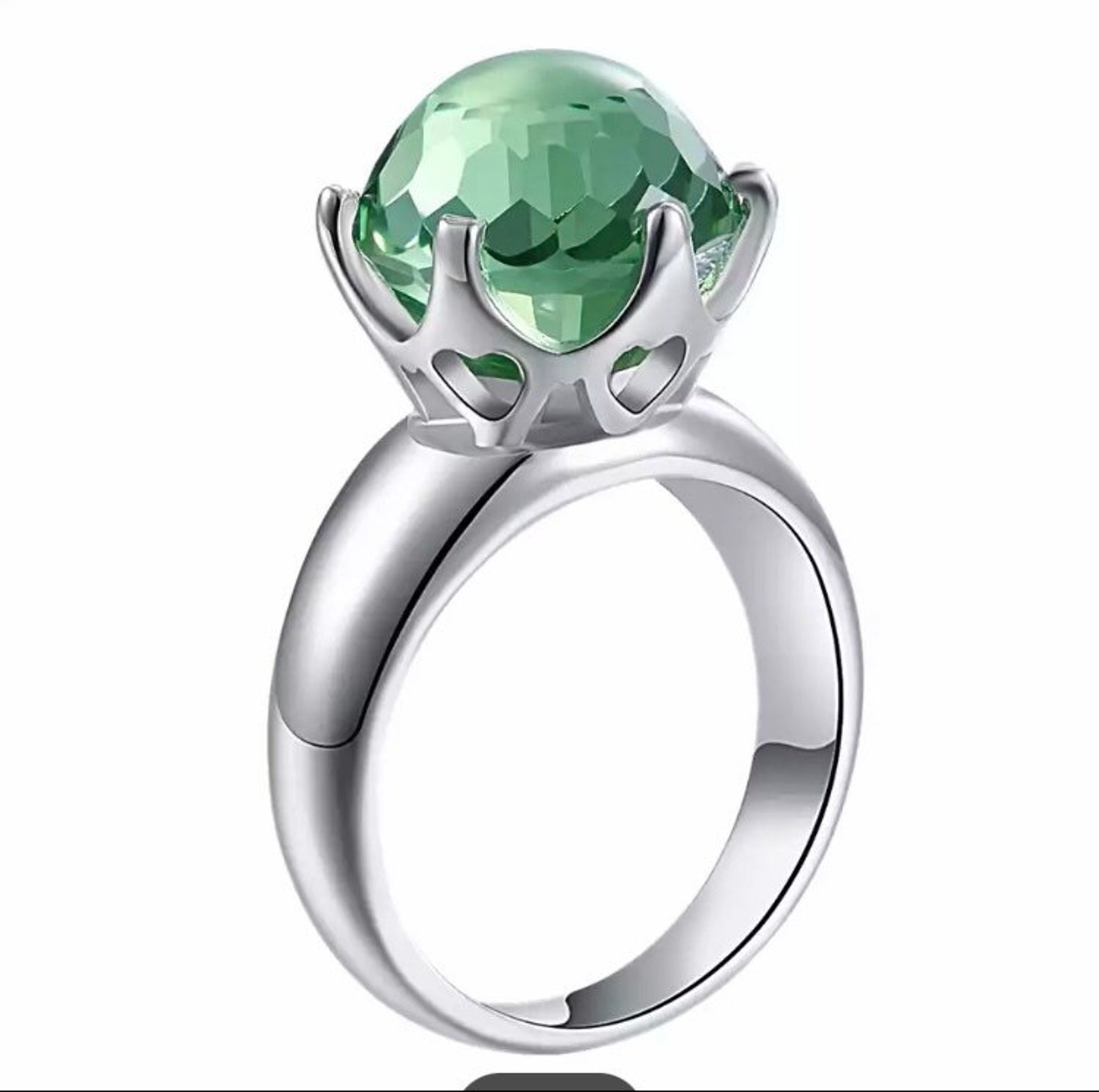 DD New Crystal ball ring Special Cut Solitaire Women Love Etsy
