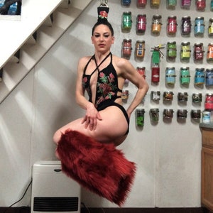 Faux Fur Leg Warmers Boot Covers Furries Exotic Dancewear Clubwear Soft Fluffy Furry Rave Costume Husky Faux Fur