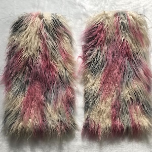 Krinkla Fluffiga Fuskpäls Benvärmare Stövelskydd Furries Danskläder Clubwear Rave Furries Vintermode Accessoarer