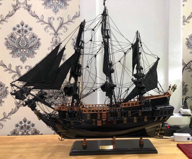 Black Pearl Model Ship, Wooden Model Ship, Black Pearl, Wooden Black Pearl, Wooden Model, Wooden