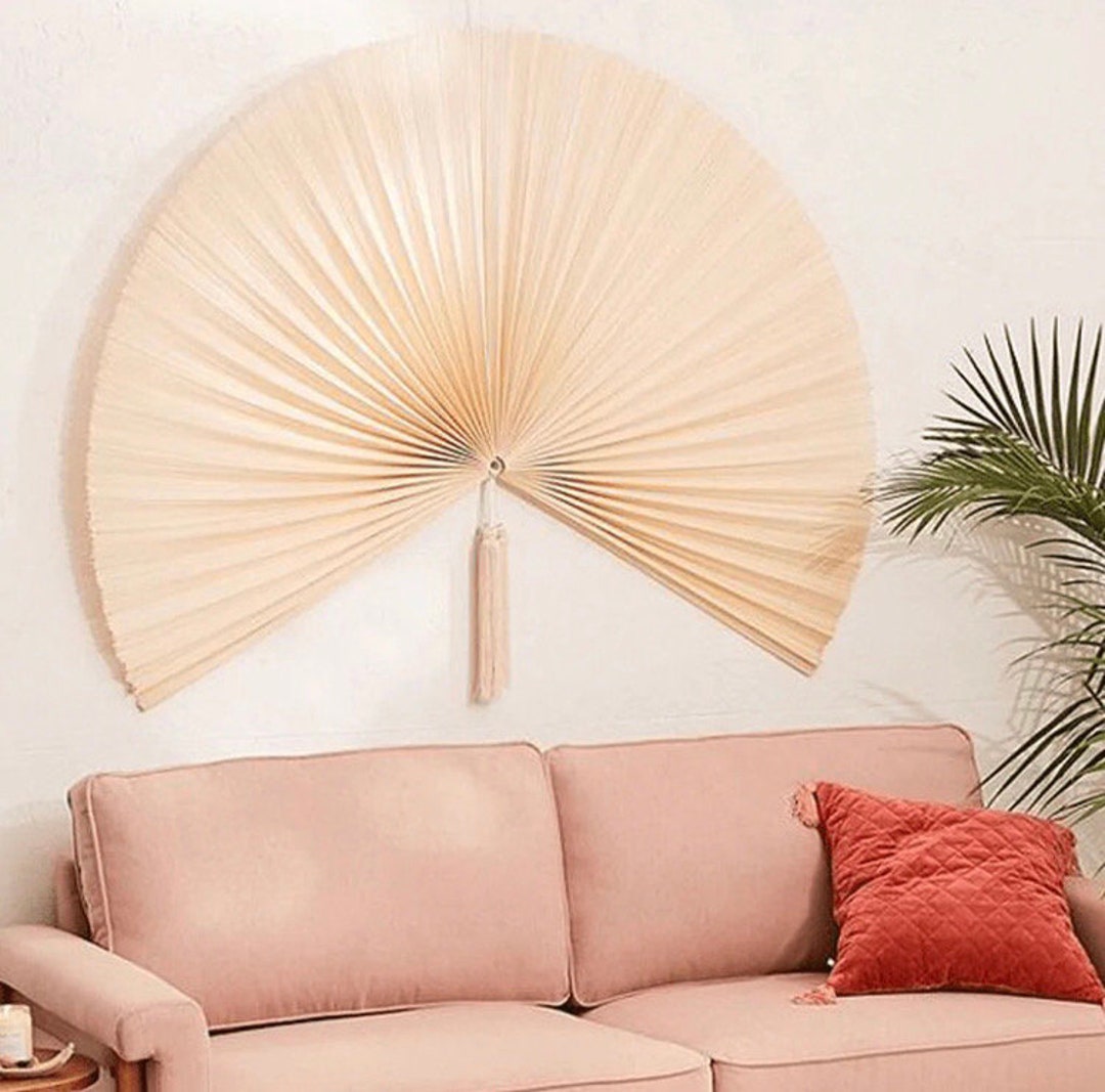 Bamboo Wall Fan, Bamboo Giant Fan Wall Decor,boho Folding Fan Headboard Decor, Large Woven Fan