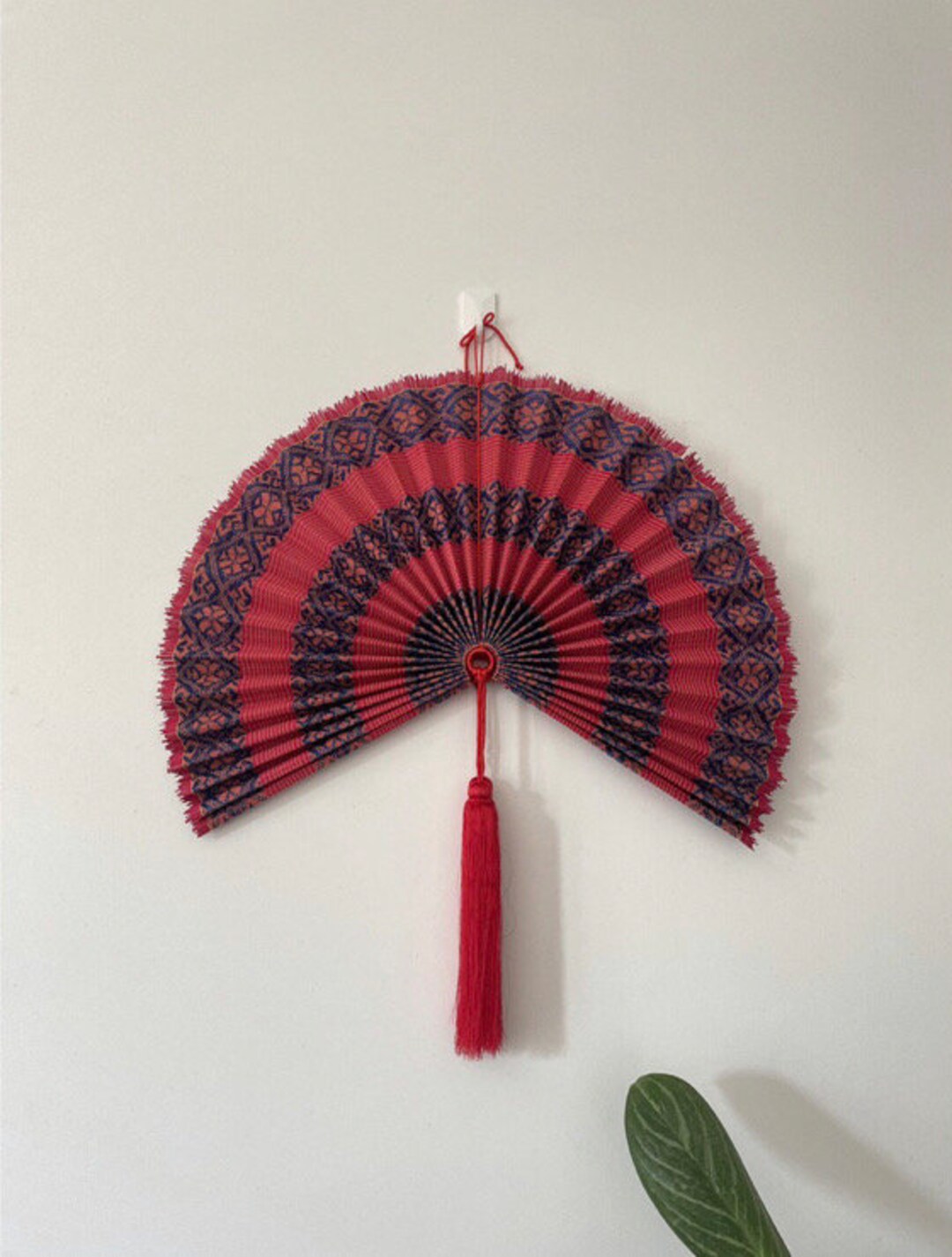 Bamboo Wall Fan, Bamboo Giant Fan Wall Decor,boho Folding Fan Headboard
