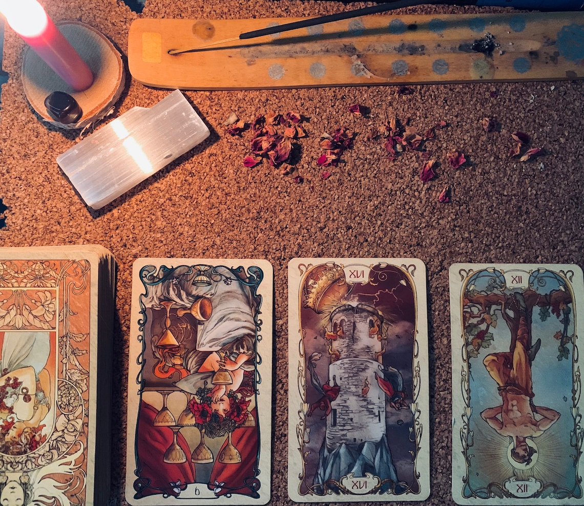 Tarot Reading 3 card pull Etsy