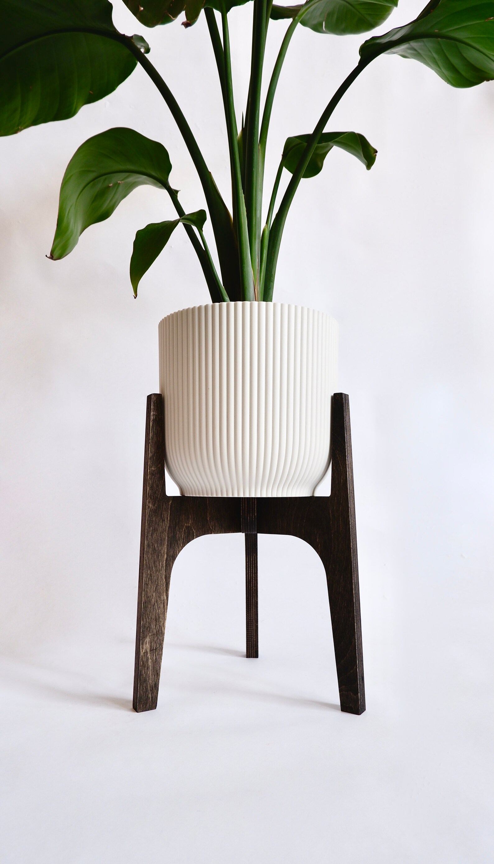 Birch Plywood Plant Stand 3 Three Legged Pot Stand Etsy