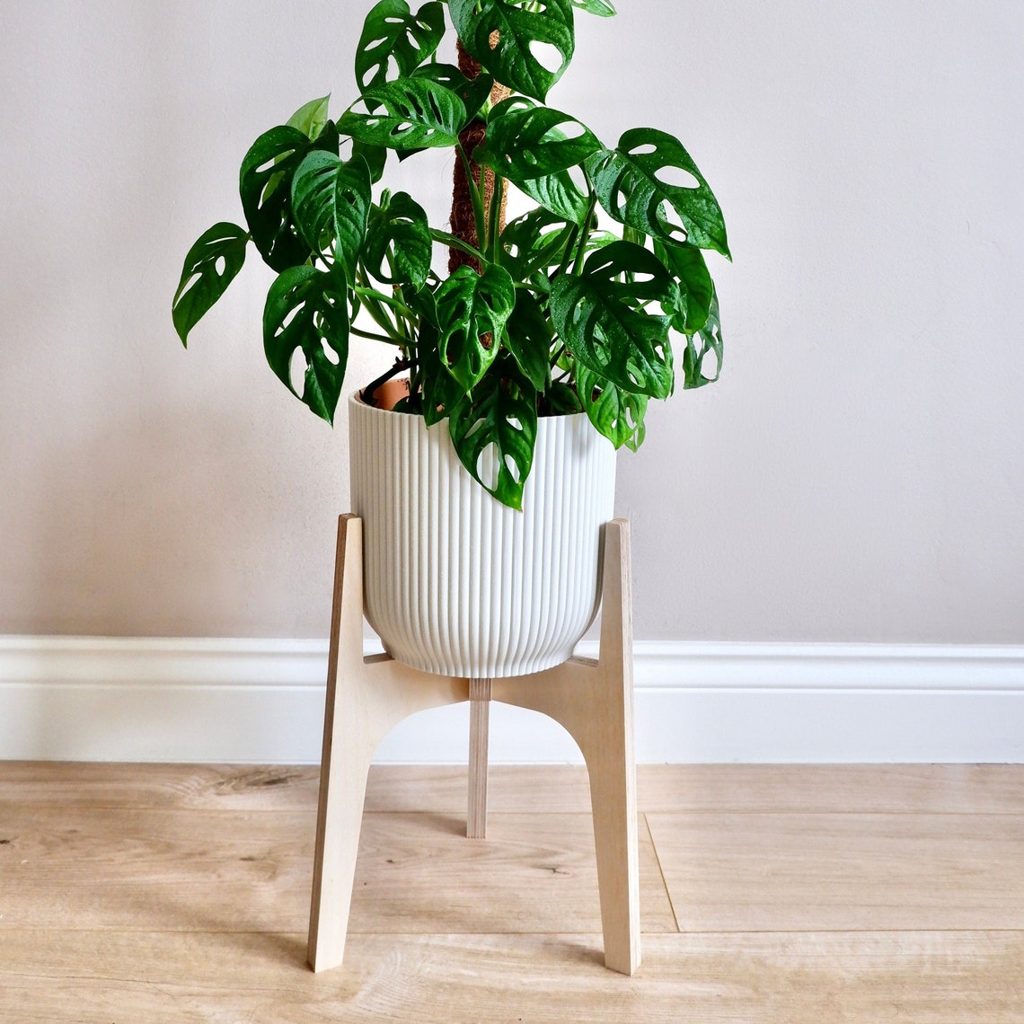 Birch Plywood Plant Stand Three Legged Pot Stand Indoor Etsy