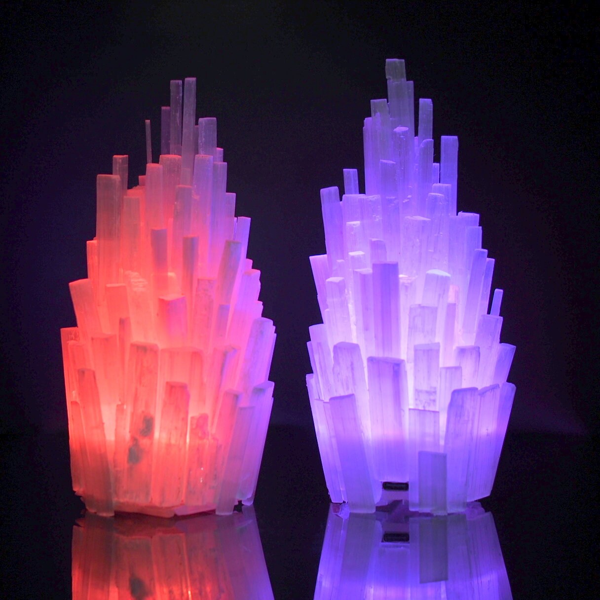 Selenite Tower Lamp Quartz Crystal Night Light Healing Crystal Etsy