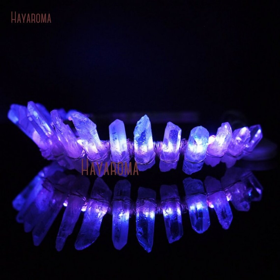 Purple Led Crown Light up Crystals Quartz Light Princess Tiara Etsy