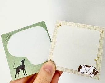 Greyhound Sticky Notes | Notepad | Square Post-it notes | 72x72mm | 50 Sheets