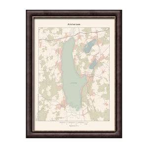 Ammersee - Vintage Landkarte Bayern