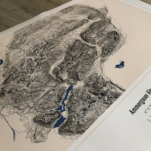 Poster Ammergauer Alpen Kaart Topografie