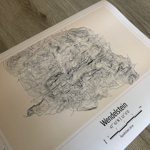 Poster Wendelstein Landkarte Topographie