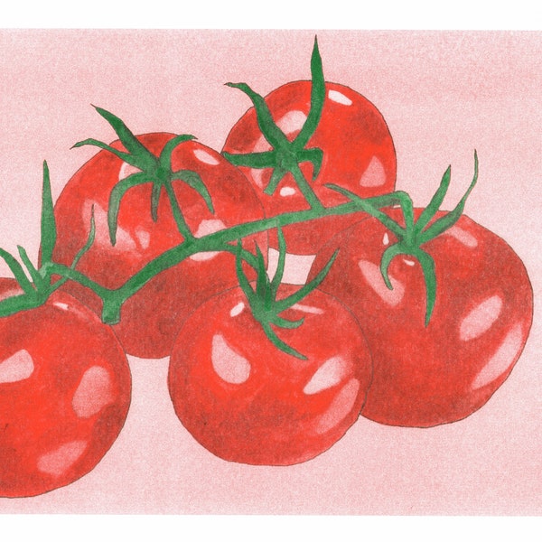 Riso Print / Juicy Tomatoes / A3