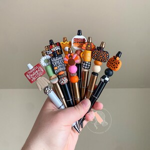 EYNDYN 12Pcs Winter Beadable Pen Multicolor Bead Pen