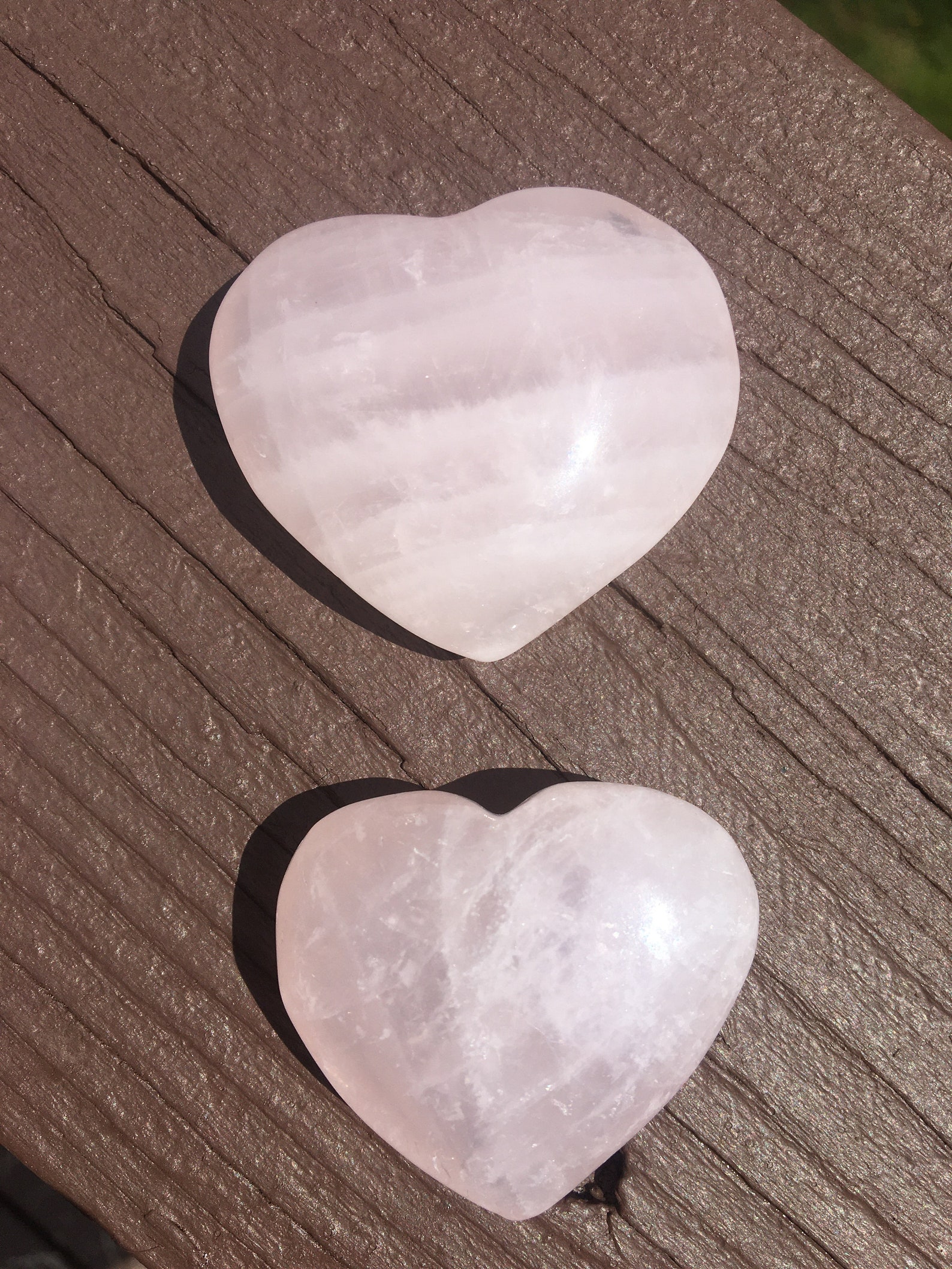 Talla de corazón de cuarzo rosa corazón de cuarzo - Etsy España