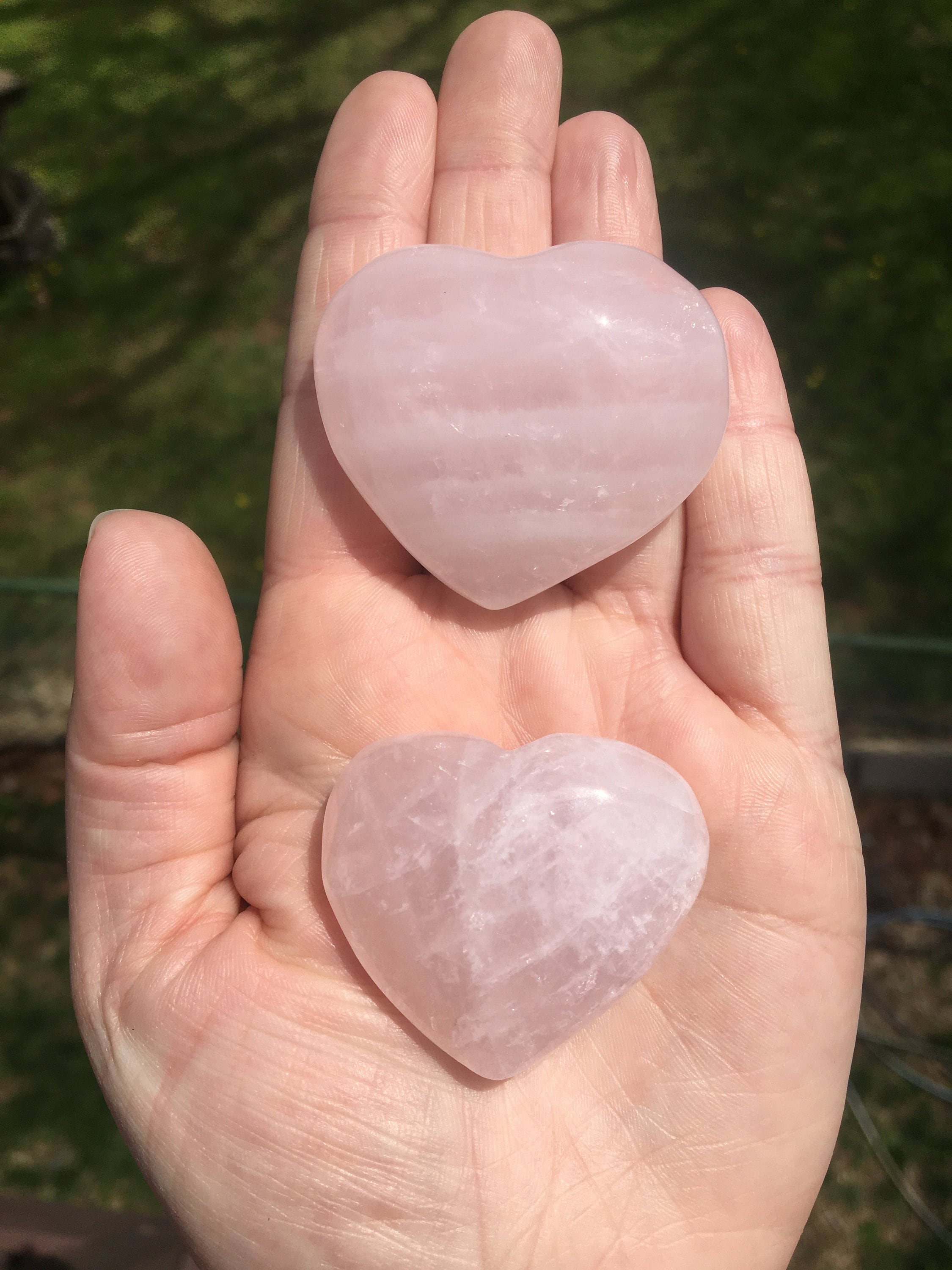 Talla de corazón de cuarzo rosa corazón de cuarzo - Etsy España