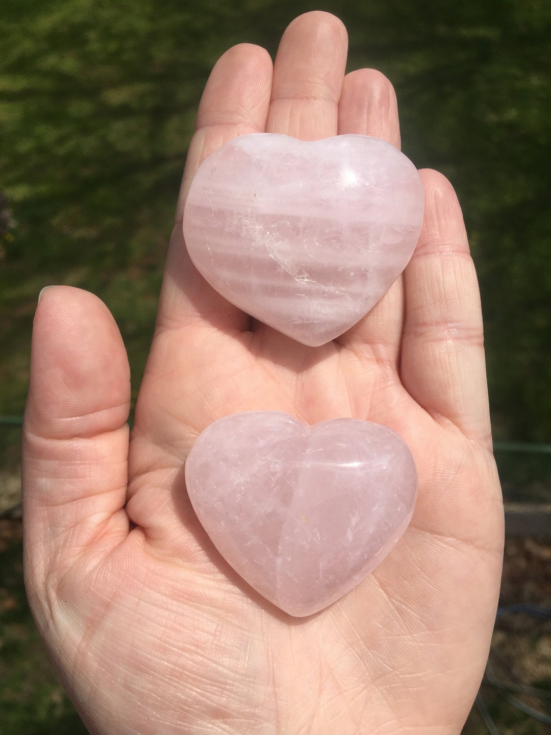 Talla de corazón de cuarzo rosa, corazón de cuarzo, - Etsy España