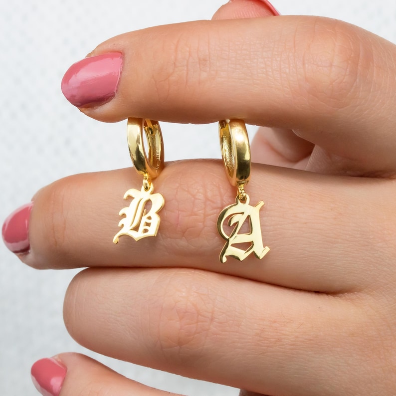 Personalized Gifts Personalized Jewelry Name earring Bar Name earring Gold Name earring Gold Name earring