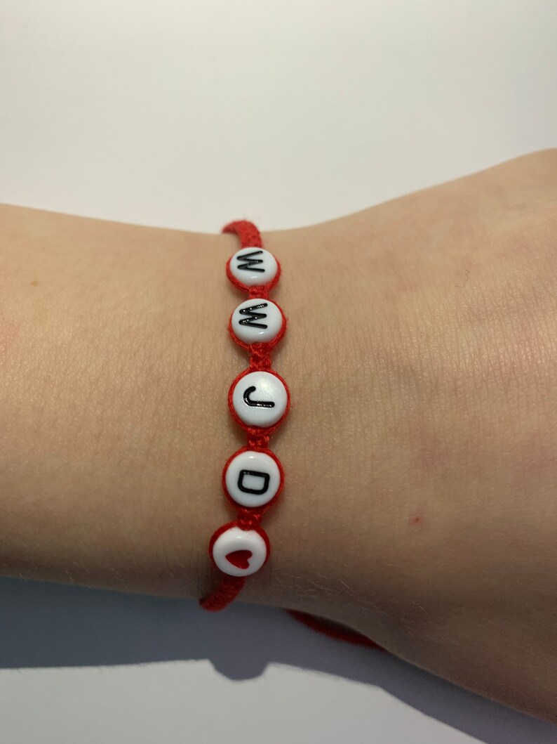 WWJD HWLF square knot bracelet Friendship bracelets