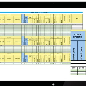 Door Schedule Template in Excel Etsy