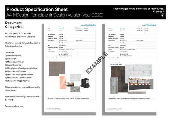 architectural design sheet formats