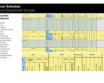 Sjabloon deurschema in Excel