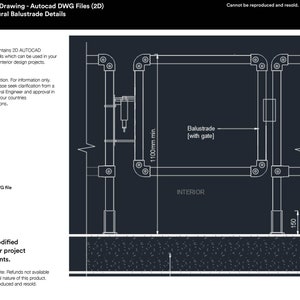 AutoCAD Balustrade drawings in 2D DWG Format