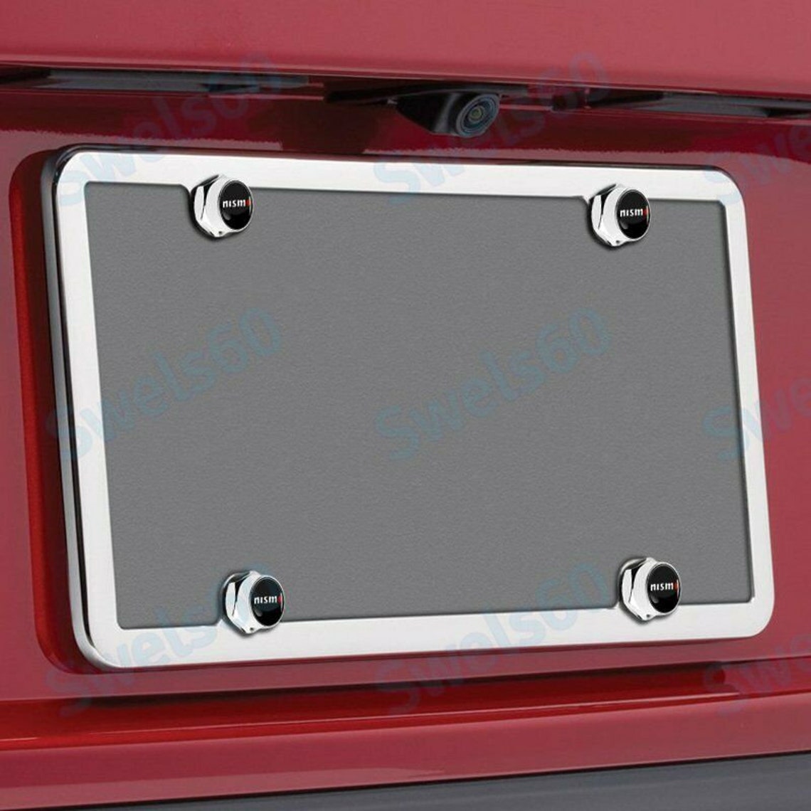 2 Pc Chrome Stainless License Plate Frame W/ Caps Voor Nissan Etsy