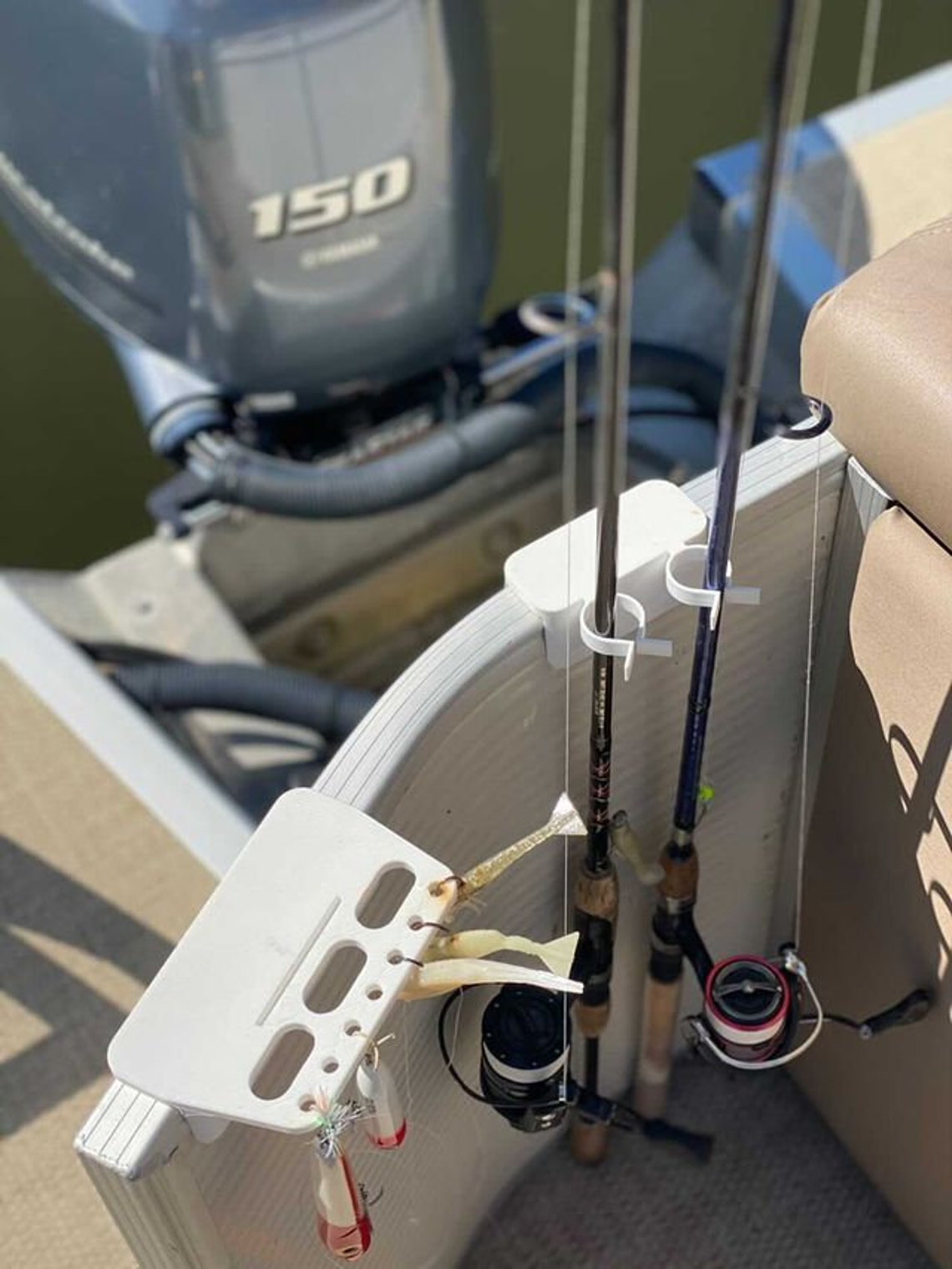 Pontoon Rail Rod Holder Double Etsy
