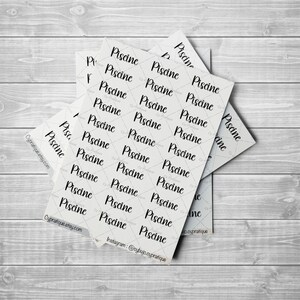 Stickers mini Script Activités sportives | CyPratique | planche stickers texte pour carnet d’organisation créatif, journal quotidien, etc.