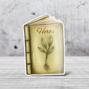 Autocollant Herbier | Die cut papier vinyle pour votre carnet d'organisation créatif, art Journal, Scrapbooking, ordinateur etc.