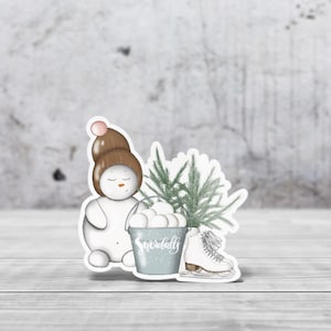 Autocollant Jeux de Neige #1 | Sticker die cut en vinyle pour votre bullet journal, art Journal, Scrapbooking, ordinateur et plus encore...