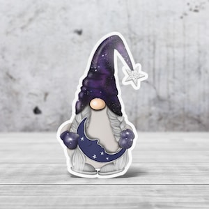 Autocollant Magic Gnome | Die cut papier vinyle pour carnet d'organisation créatif, art Journal, Scrapbooking, ordinateur et plus encore...